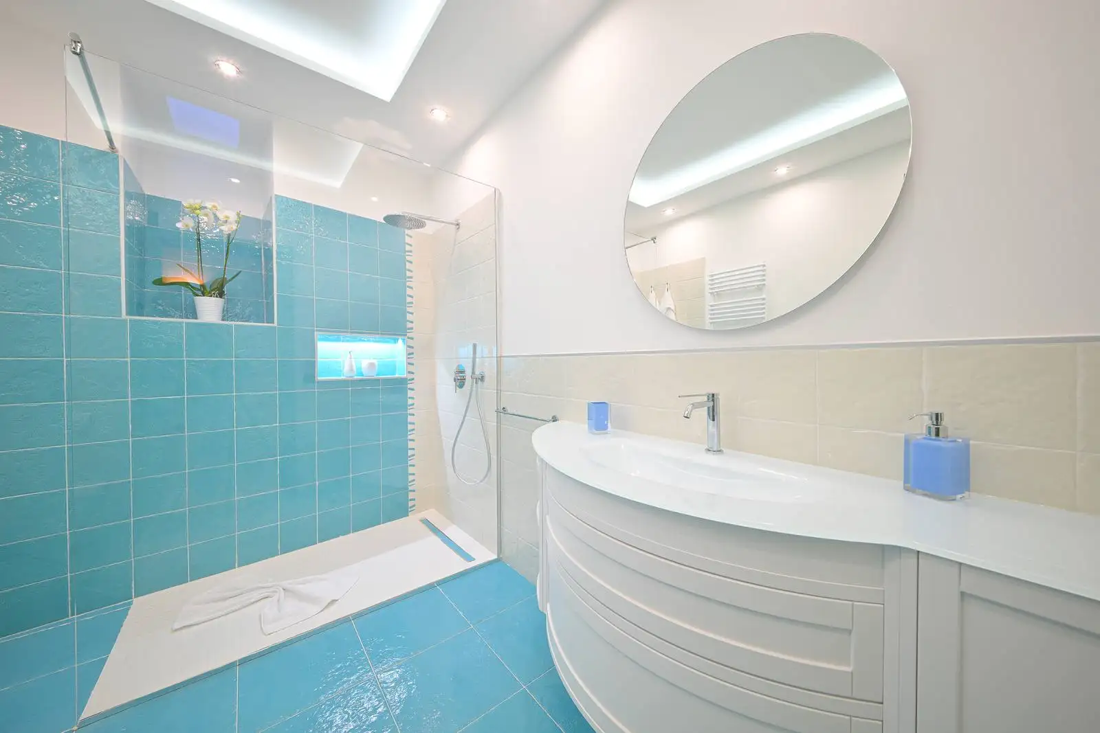 The blue bathroom